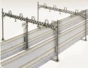Four Track Catenary Poles -- Straight pkg(10), N, Kato USA Inc 23064