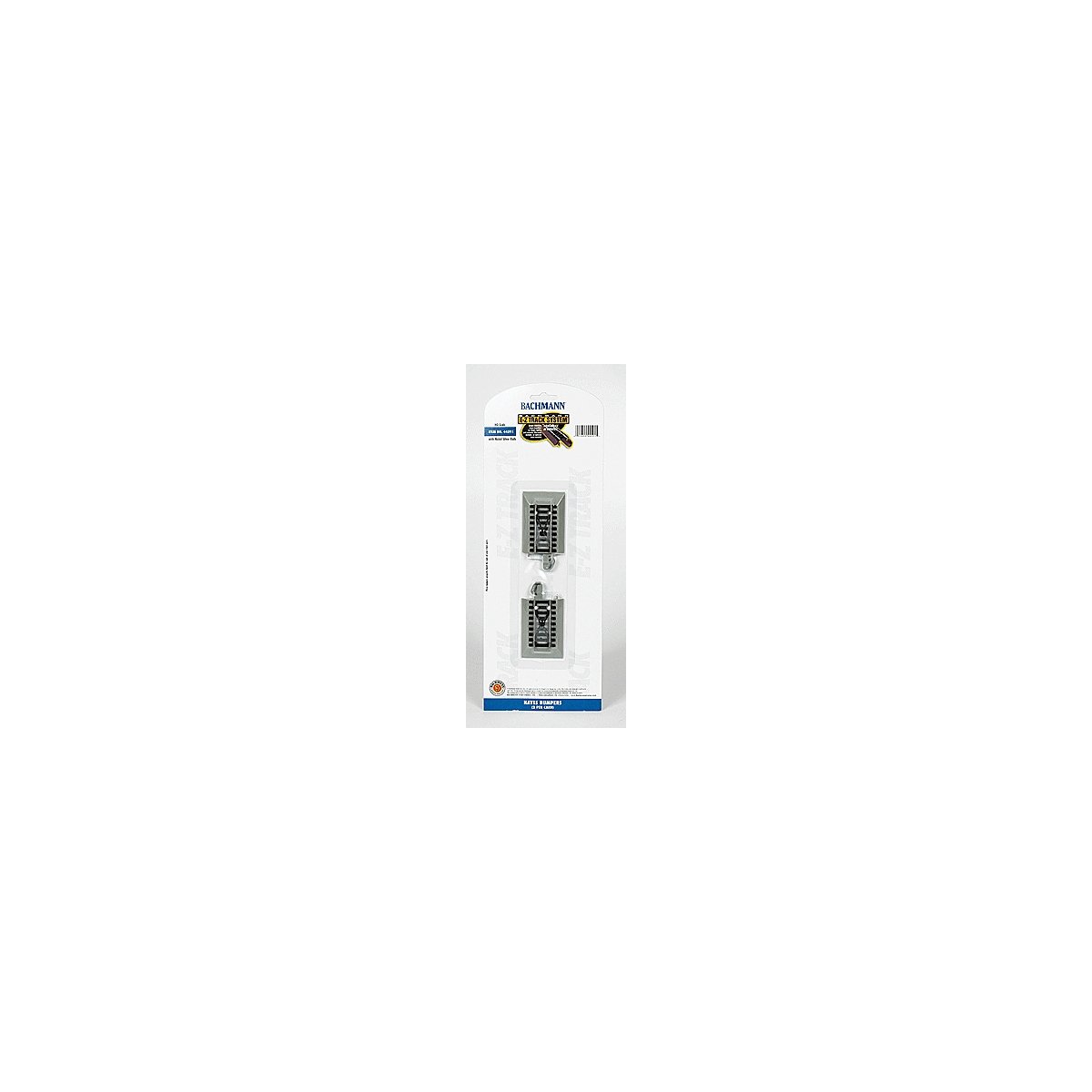 Hayes Wheel Stop w/Nickel Silver Rail & Gray Roadbed - E-Z Track(R) -- pkg(2), HO, Bachmann Industries 44591
