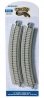 Curved Track with Nickel Silver Rail, Gray Roadbed, Concrete Ties - E-Z Trac -- 18′ 45.7cm , HO, Bachmann Industries 44701