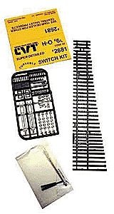 CVT Curvable Switch Kit -- Code 83 6 Left, HO, Central Valley 2681