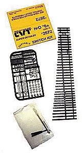 CVT Curvable Switch Kit -- Code 70 6 Right, HO, Central Valley 2672