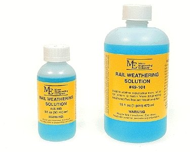 Rail Weathering Solution -- 4oz 118mL, All Scales, Micro Engineering 49103