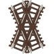 Code 83 Crossing - Nickel Silver with Brown Ties -- 25 Degrees, HO, Atlas Model Railroad Co. 573