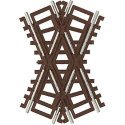 Code 83 Crossing - Nickel Silver with Brown Ties -- 25 Degrees, HO, Atlas Model Railroad Co. 573