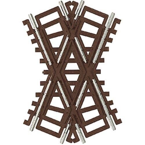 Code 83 Crossing - Nickel Silver with Brown Ties -- 25 Degrees, HO, Atlas Model Railroad Co. 573