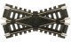 Custom-Line(R) Crossing - Code 100 -- 30-Degree, 4′ 10.2cm, Black Ties, HO, Atlas Model Railroad Co. 173