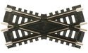 Custom-Line(R) Crossing - Code 100 -- 30-Degree, 4′ 10.2cm, Black Ties, HO, Atlas Model Railroad Co. 173