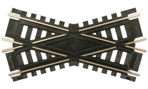 Custom-Line(R) Crossing - Code 100 -- 30-Degree, 4′ 10.2cm, Black Ties, HO, Atlas Model Railroad Co. 173