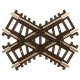 Code 83 Crossing - Nickel Silver with Brown Ties -- 60 Degrees, HO, Atlas Model Railroad Co. 576
