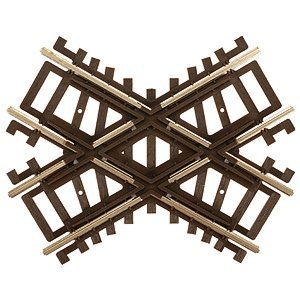 Code 83 Crossing - Nickel Silver with Brown Ties -- 60 Degrees, HO, Atlas Model Railroad Co. 576