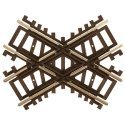 Code 83 Crossing - Nickel Silver with Brown Ties -- 60 Degrees, HO, Atlas Model Railroad Co. 576