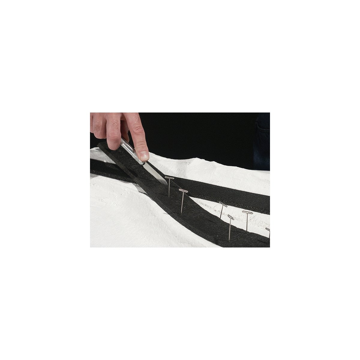 Track-Bed Roadbed Material -- Standard Track Profile pkg(12), HO, Woodland Scenics 1471