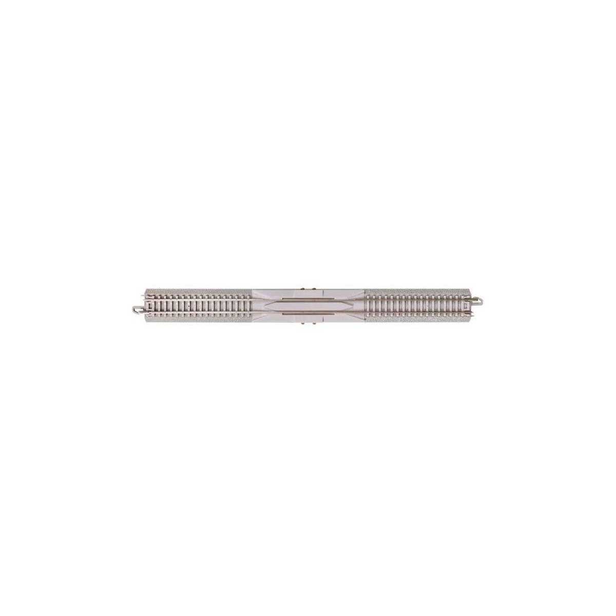Straight Terminal Rerailer w/Nickel Silver Rail & Concrete Ties - E-Z Track(R) -- 10′ 25.4cm, N, Bachmann Industries 44020