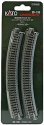 Curved Roadbed Track Section - Unitrack -- 30-Degree, 13-3/4′ 348mm Radius pkg(4), N, Kato USA Inc 20130