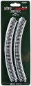 Curved Roadbed Track Section - Unitrack -- 45-Degree, 11′ 282mm Radius, N, Kato USA Inc 20110