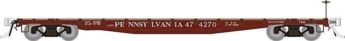Class F30A 50′ Flatcar 6-Pack - Ready to Run -- Pennsylvania Railroad (1950s, Tuscan), HO, Rapido Trains Inc 138012