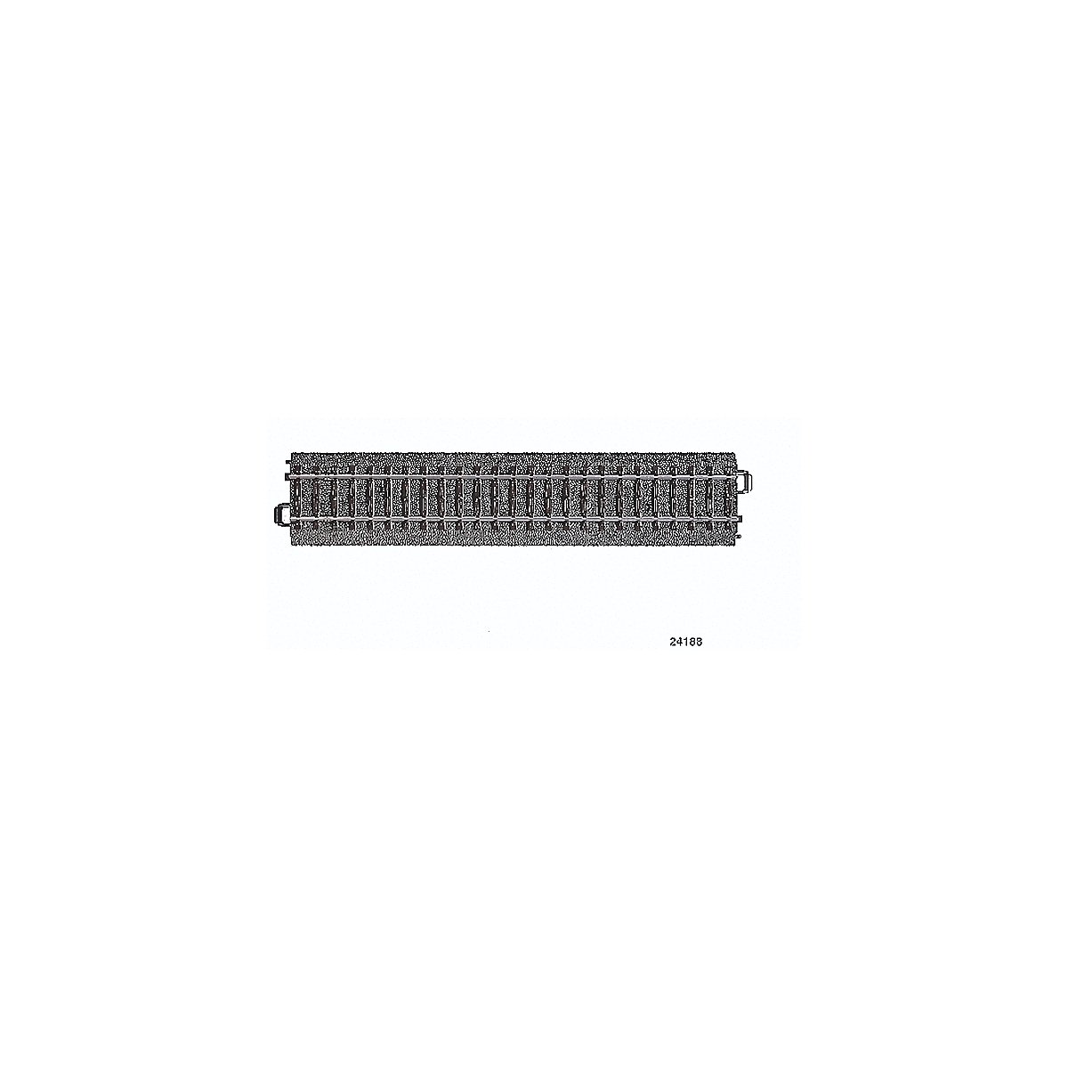 3-Rail Straight C-Track -- 7-13/32′ 18.8cm, HO, Marklin, Inc 24188