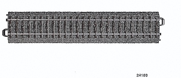 3-Rail Straight C-Track -- 7-13/32′ 18.8cm, HO, Marklin, Inc 24188