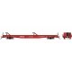 Marine Industries Piggyback Flatcar 6-Pack - Ready to Run -- Canadian Pacific Set 2 (Action Red), HO, Rapido Trains Inc 151004