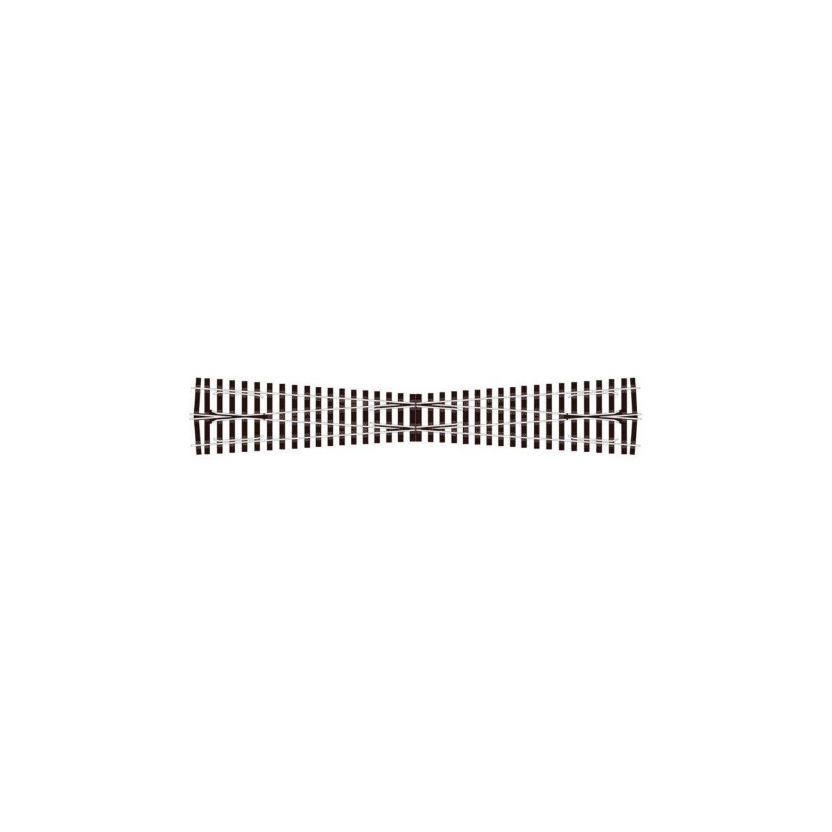 Code 124 `Bullhead` Nickel Silver Track -- Long Crossing (8 Degree Angle 23` 58.4cm Long), O, Peco SLE794BH