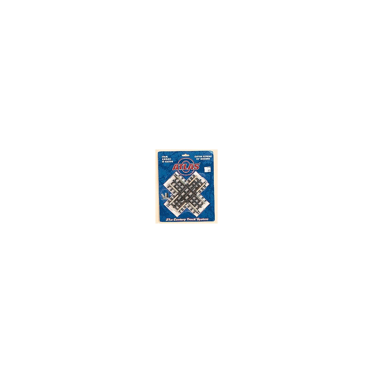 21st Century Track System(TM) Nickel Silver Rail w/Brown Ties - 3-Rail -- 90-Degree Crossing, O, Atlas O 6080