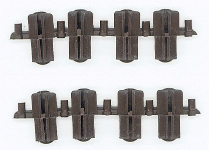 Plastic-Insulated Transition Rail Joiners pkg(8) -- Code 250 to 205, G, Micro Engineering 26007