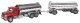 International(R) 7600 Tank Truck with Trailer- Assembled -- Red Cab, Chrome Tanks, HO, Walthers SceneMaster 11670
