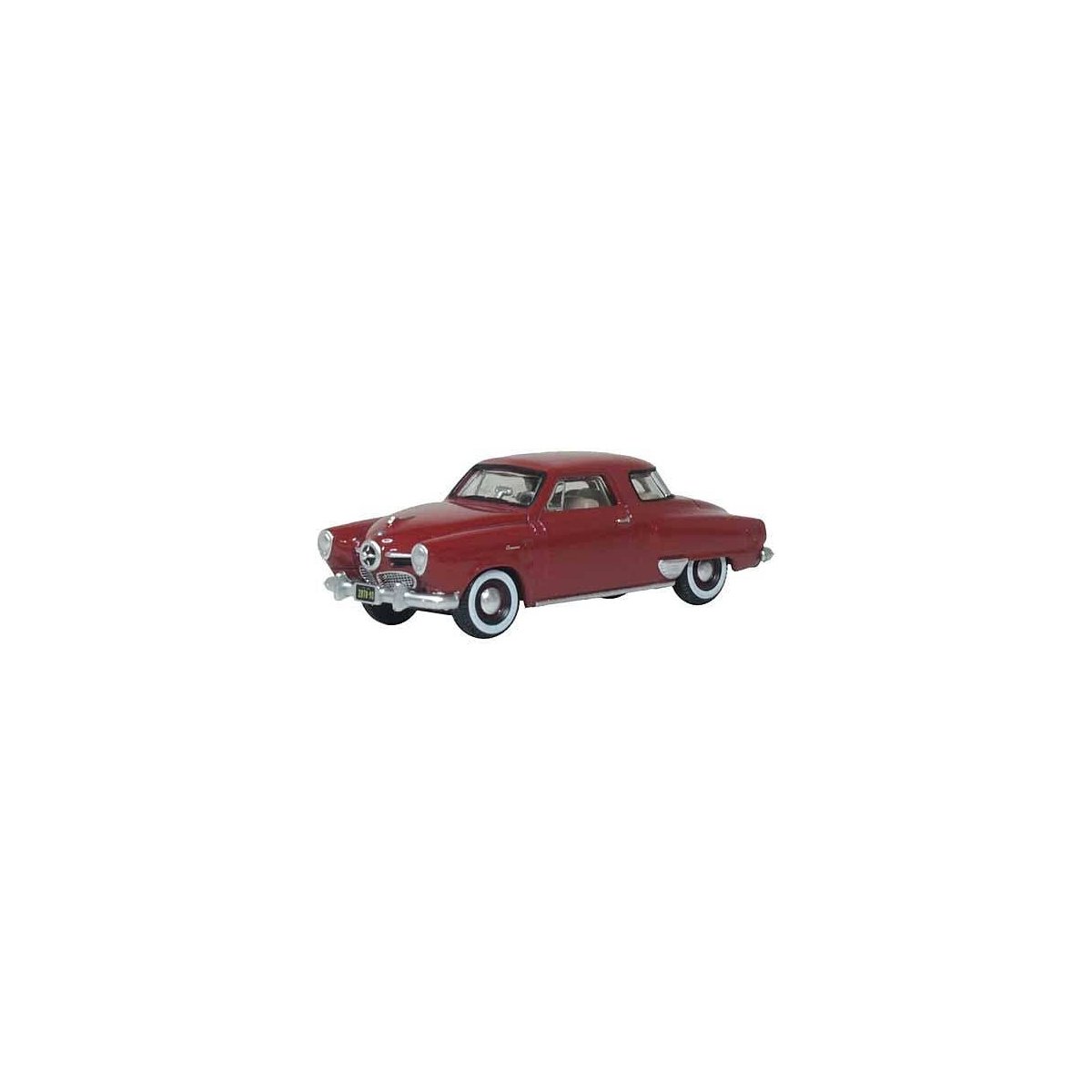 1950 Studebaker Champion Starlight Coupe - Assembled -- Comanche Red, HO, Oxford Diecast 87SC50003