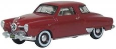 1950 Studebaker Champion Starlight Coupe - Assembled -- Comanche Red, HO, Oxford Diecast 87SC50003