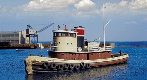 Railroad Tugboat -- Kit - 13 x 3-1/2 x 3-7/8′ 32 x 8.7 x 9.6cm, HO, Walthers Cornerstone 3153