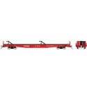 Marine Industries Piggyback Flatcar - Ready to Run -- Canadian Pacific 1 (Action Red), HO, Rapido Trains Inc 151003A