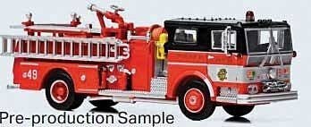 Ward LaFrance Fire Engine - Assembled -- Chicago Fire Department (red, black), HO, Iconic Replicas 870648