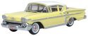 1958 Chevrolet Impala Sport Coupe - Assembled -- Colonial Cream, Snowcrest White, HO, Oxford Diecast 87CIS58002