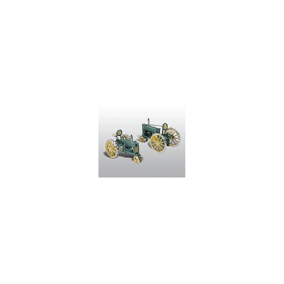 Farm Machinery (Unpainted Metal Kit) -- Original Unstyled Model A Tractor (1934-38) on Steel Whee, HO, Woodland Scenics 211