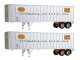 Flexi-Van 40′ Trailer 2-Pack - Assembled -- Pittsburgh & Lake Erie (yellow NYC logo, Flexi-V, HO, Walthers SceneMaster 2611