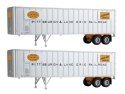 Flexi-Van 40′ Trailer 2-Pack - Assembled -- Pittsburgh & Lake Erie (yellow NYC logo, Flexi-V, HO, Walthers SceneMaster 2611