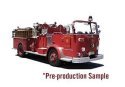Crown Firecoach Fire Truck - Assembled -- Los Angeles Country Fire Department Engine 51 (red), 1/50, Iconic Replicas 500544