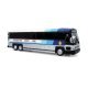 MCI D4000 Coach - Assembled -- Brewster Gray Line (blue, silver, red, black), HO, Iconic Replicas 870622