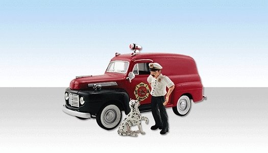 AutoScenes(R) - Assembled -- Sparky & the Chief, HO, Woodland Scenics 5559