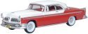 1955 Chrysler New Yorker Deluxe St. Regis - Assembled -- Tango Red, Platinum, HO, Oxford Diecast 87CNY55001