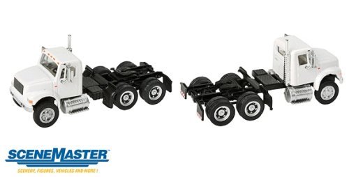 International(R) 4900 Dual-Axle Semi Tractor Only - Assembled -- White, HO, Walthers SceneMaster 11180