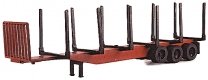Logging Trailer (Unpainted Metal Kit) -- 40′ with Working Tag Axle, HO, Custom Finishing 5008