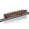 Type Uas Stake Flatcar with Rail Load 2-Pack - Ready to Run -- French State Railways SNCF (Era VI 2012, Boxcar Red), N, Trix 182