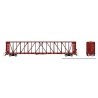 NSC 73′ Centerbeam Flatcar - Ready to Run -- BNSF Railway (Boxcar Red), N, Rapido Trains Inc 562002A