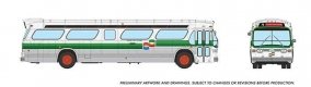 Mid-1960s - 1980s Suburban New Look Bus - Lighted - Assembled -- Golden Gate Transit 866 (whi, HO, Rapido Trains Inc 753112