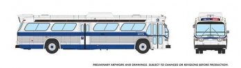 1959-1986 GM New Look/Fishbowl Bus - Deluxe Lighted - Assembled -- New York MTA 5375 (Blitz S, HO, Rapido Trains Inc 753152