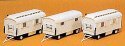Modern Circus Wagon Set - Plastic Kits -- Performers Trailers pkg(3) - Undecorated, HO, Preiser Kg 20005