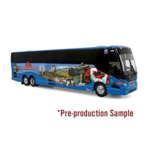 Provost H3-45 Motorcoach Bus - Assembled -- Great Canadian (blue, black, Scenery Mural), HO, Iconic Replicas 870619