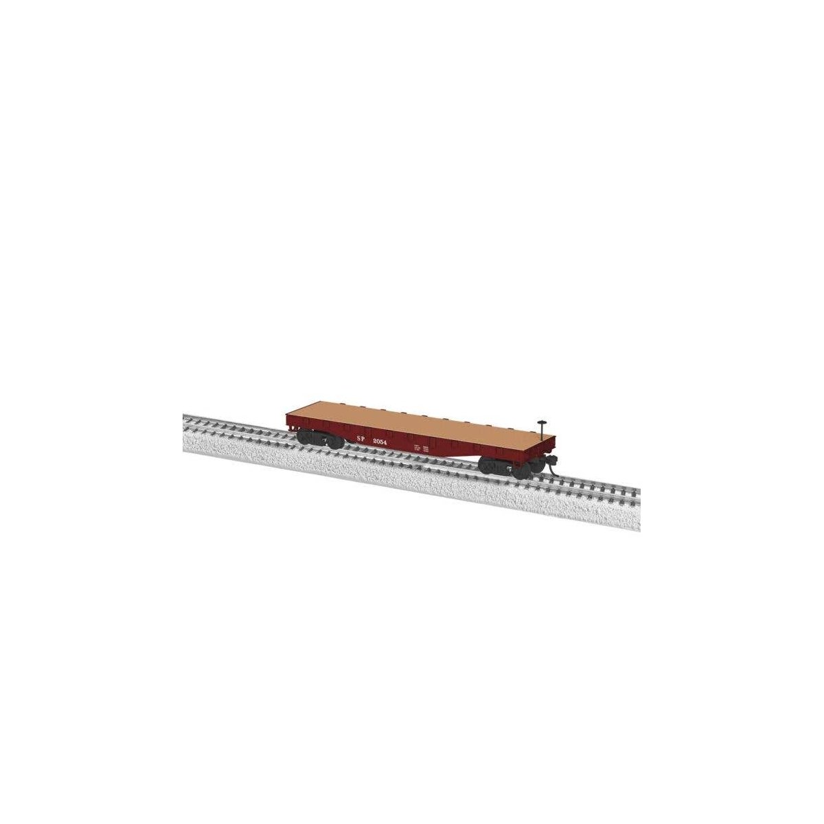 40′ Flatcar - Ready to Run -- Southern Pacific 2054 (Boxcar Red), HO, Lionel 2354200
