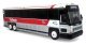MCI D4000 Coach - Assembled -- Blue Ridge Trailways (red, silver, white, Destination Asheville), HO, Iconic Replicas 870485
